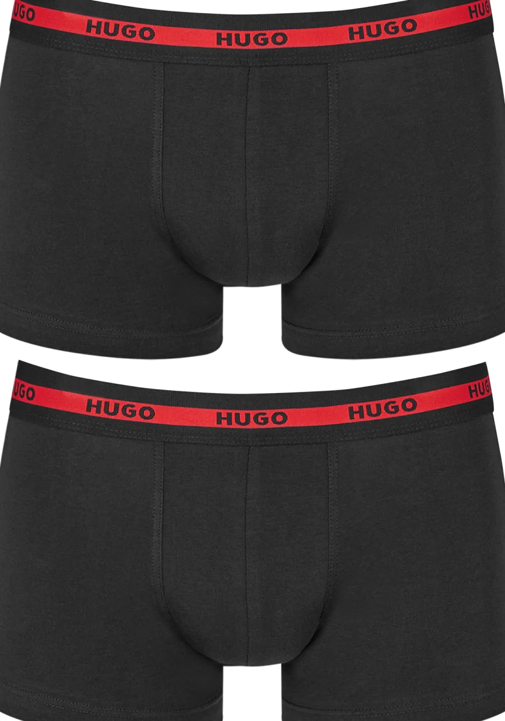HUGO trunks (2-pack), heren boxers kort, zwart