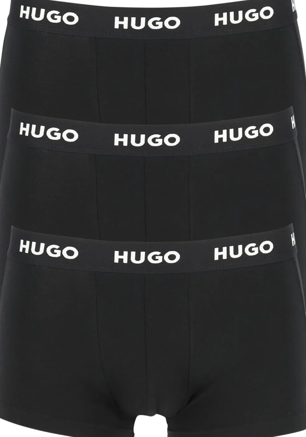 HUGO trunks (3-pack), heren boxers kort, zwart