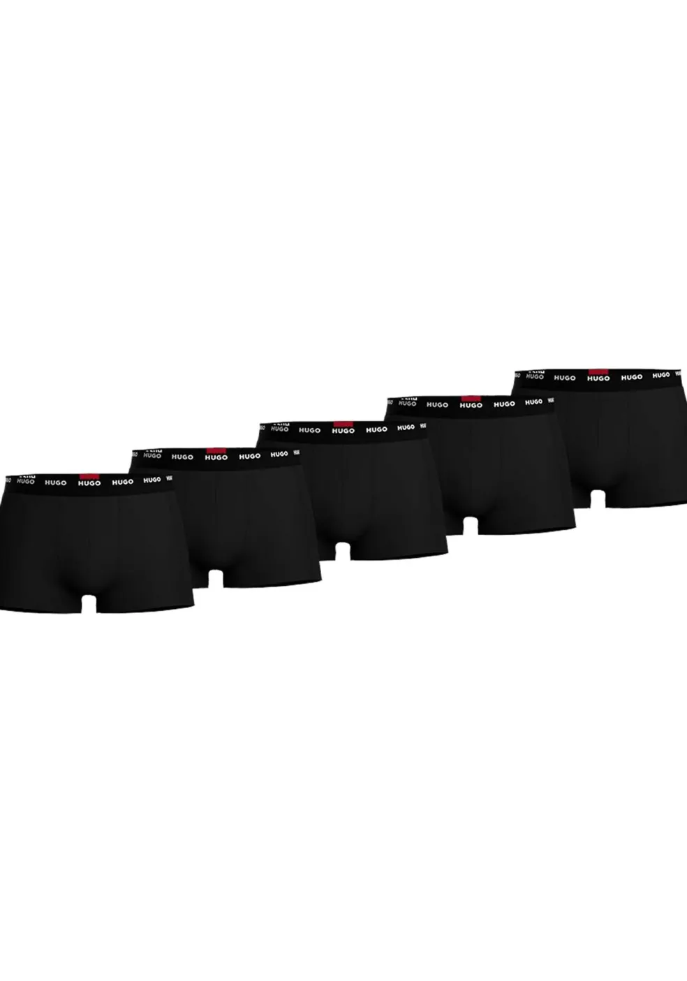 HUGO trunks (5-pack), heren boxers kort, zwart