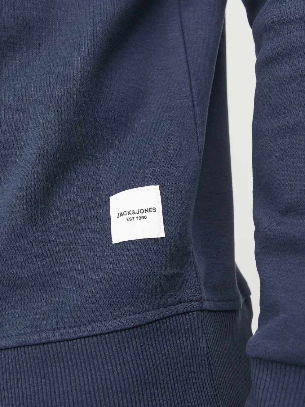 JACK & JONES Basic sweat crew neck regular fit, heren sweatshirt katoenmengsel met O-hals, blauw
