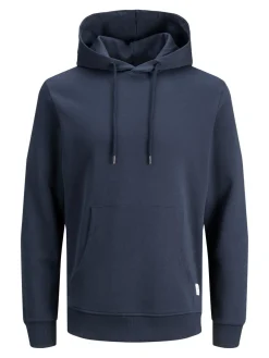 JACK & JONES Basic sweat hood regular fit, heren hoodie katoenmengsel met capuchon, blauw