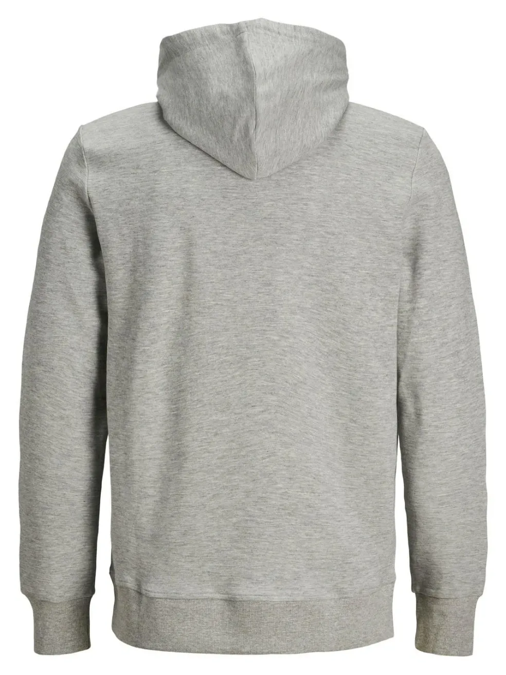 JACK & JONES Basic sweat hood regular fit, heren hoodie katoenmengsel met capuchon, lichtgrijs melange