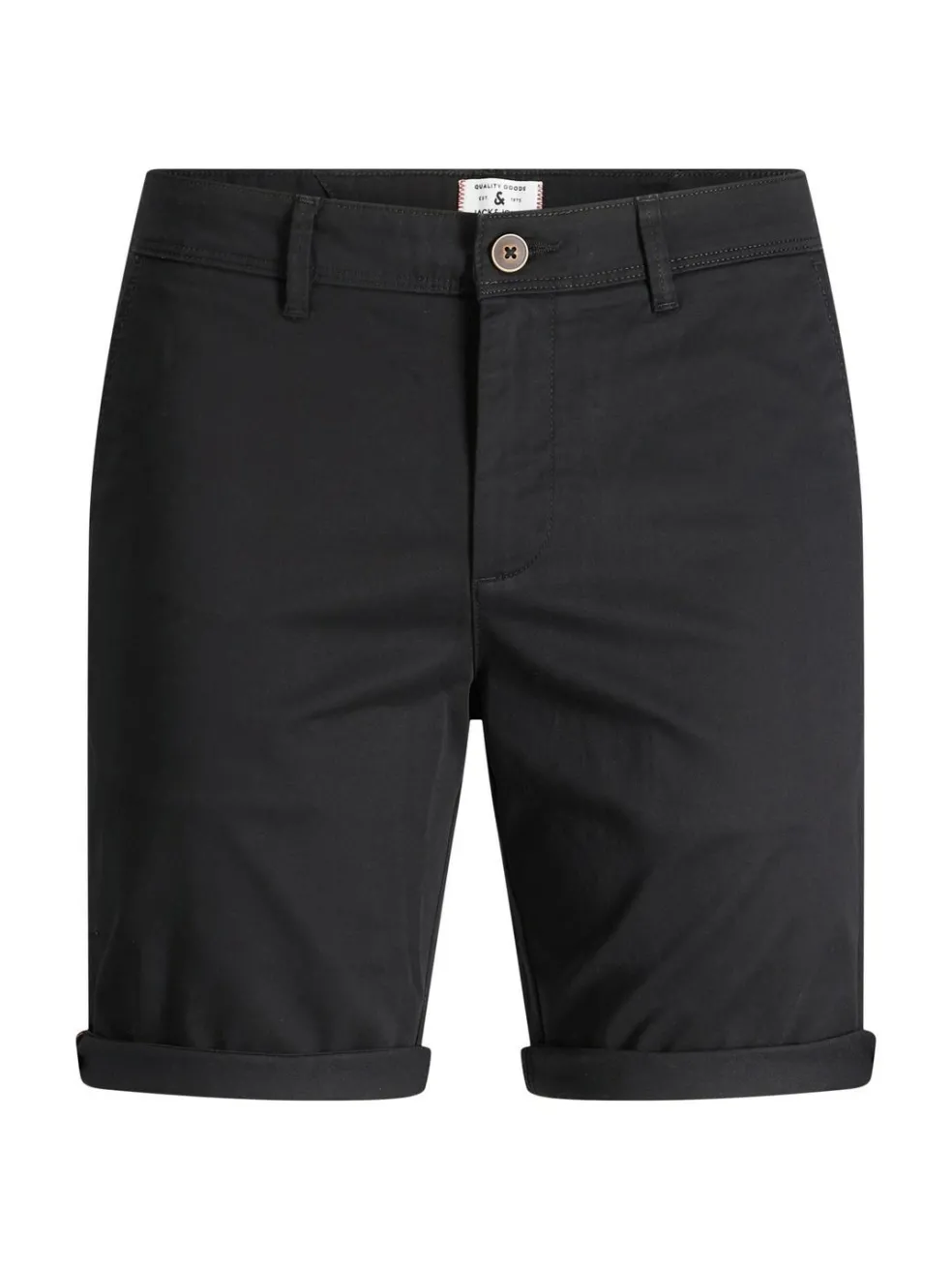 JACK & JONES Bowie Shorts Solid regular fit, heren chino korte broek, zwart