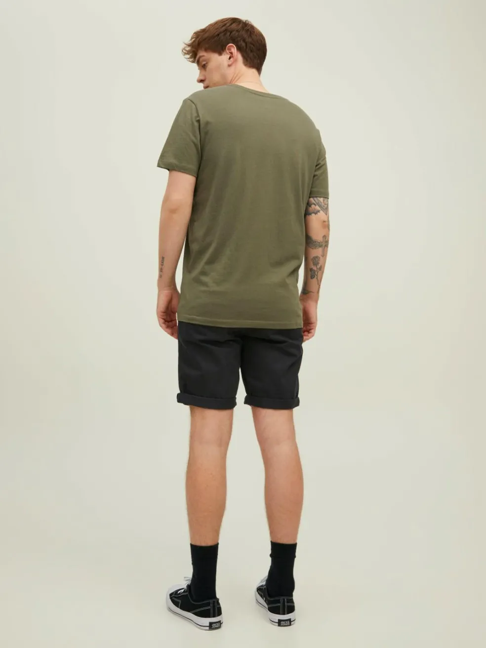 JACK & JONES Bowie Shorts Solid regular fit, heren chino korte broek, zwart
