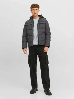 JACK & JONES Bradley sweat crew regular fit, heren sweatshirt katoenmengsel met O-hals, lichtgrijs melange