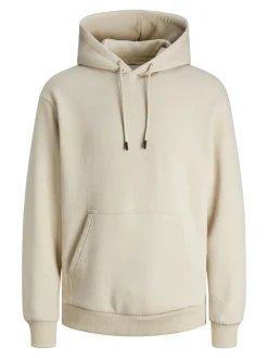 JACK & JONES Bradley sweat hood regular fit, heren hoodie katoenmengsel met capuchon, beige