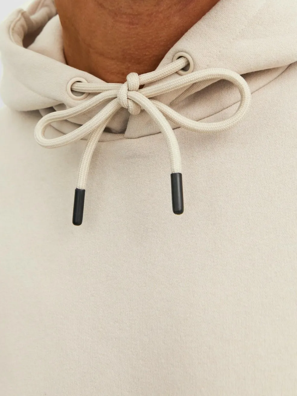 JACK & JONES Bradley sweat hood regular fit, heren hoodie katoenmengsel met capuchon, beige