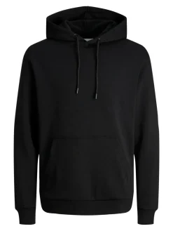JACK & JONES Bradley sweat hood regular fit, heren hoodie katoenmengsel met capuchon, zwart