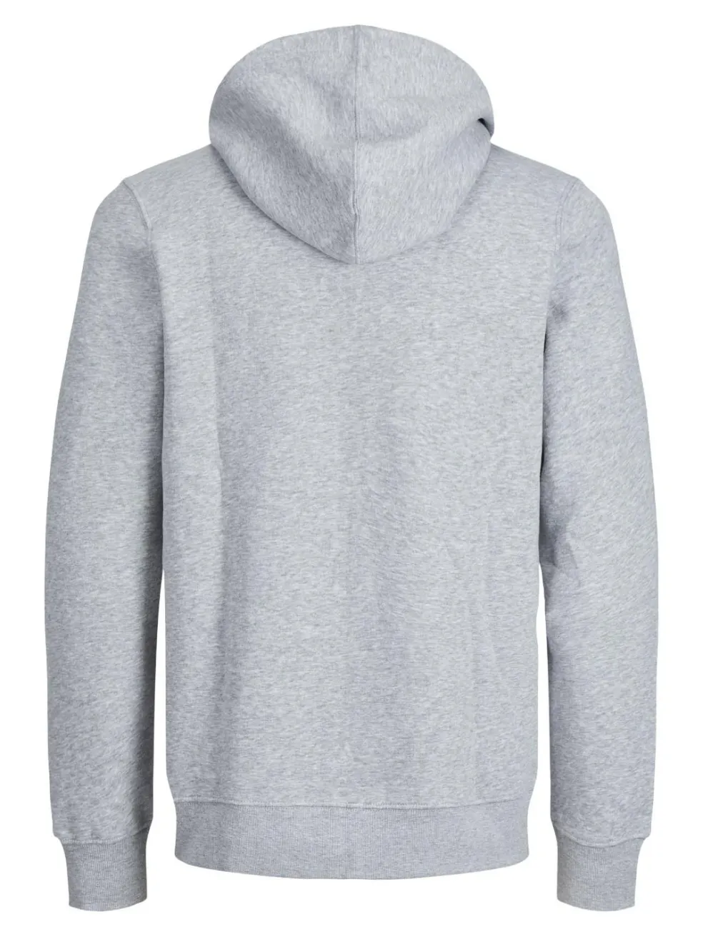 JACK & JONES Bradley sweat zip hood regular fit, heren sweatvest katoenmengsel met capuchon, lichtgrijs melange