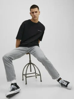 JACK & JONES Chris Original loose fit, heren jeans, grijs denim