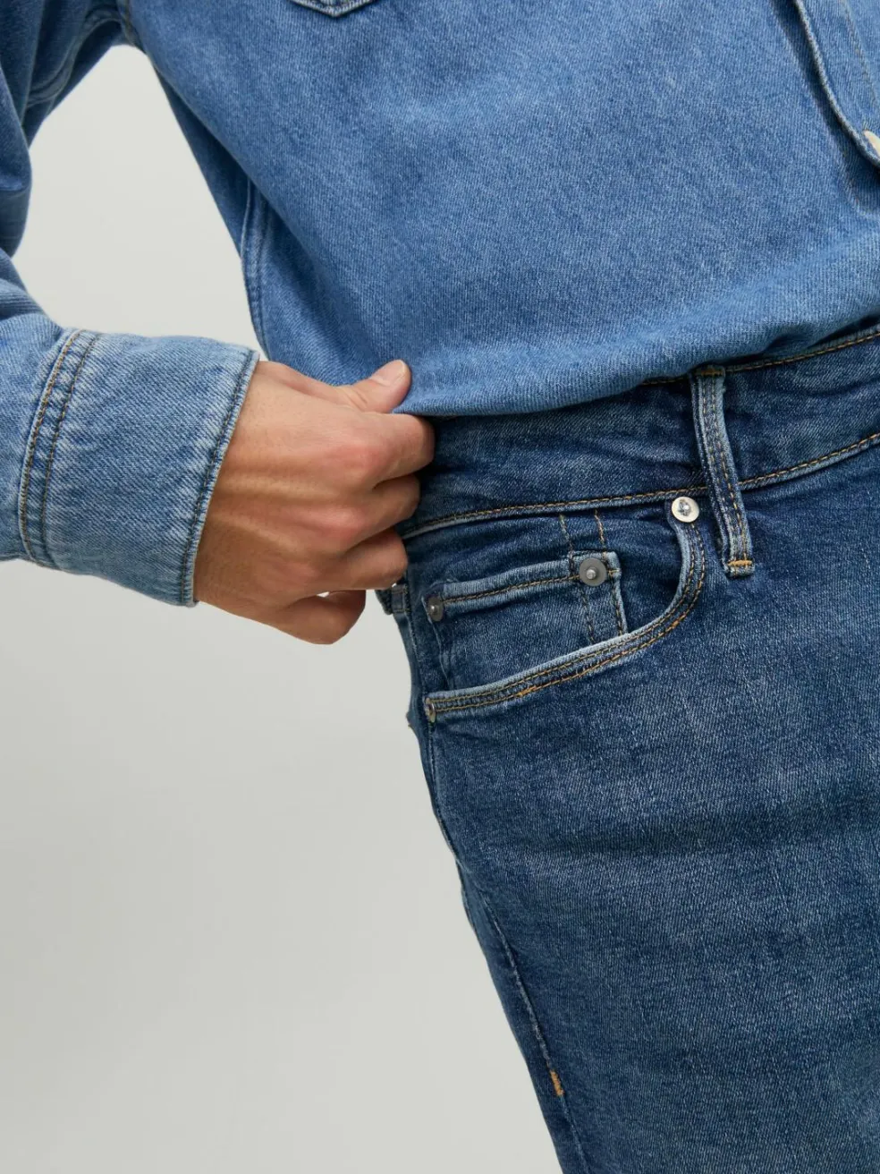 JACK & JONES Clark Evan Jos regular fit, heren jeans, denimblauw