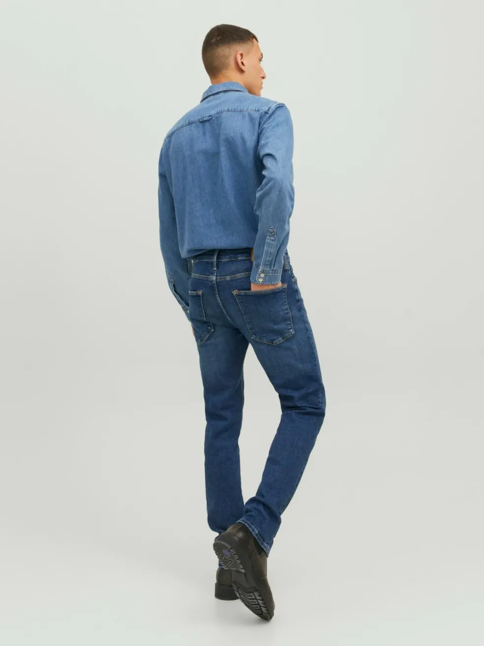 JACK & JONES Clark Evan Jos regular fit, heren jeans, denimblauw