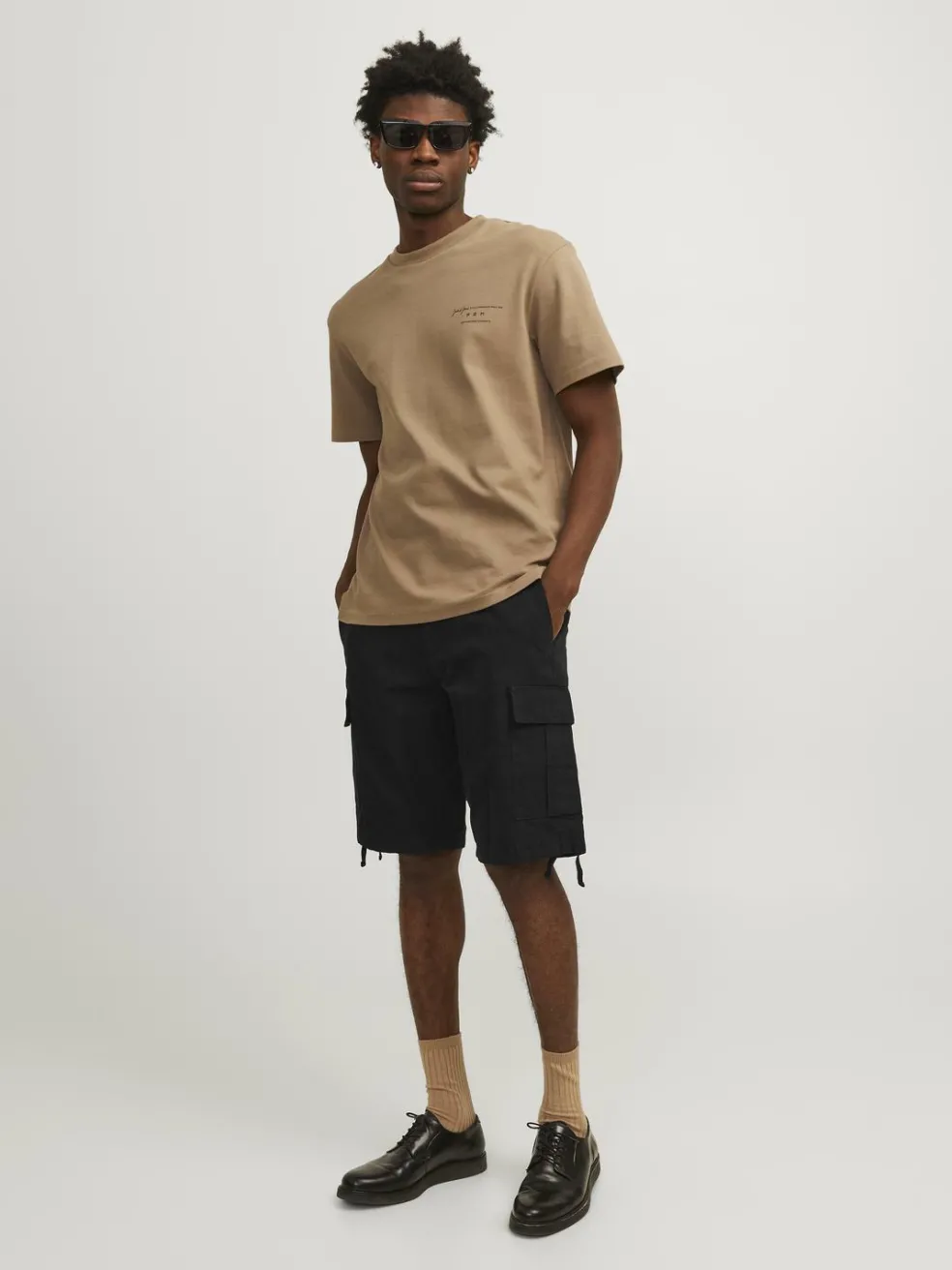 JACK & JONES Cole Barkley Cargo Shorts loose fit, heren cargo korte broek, zwart
