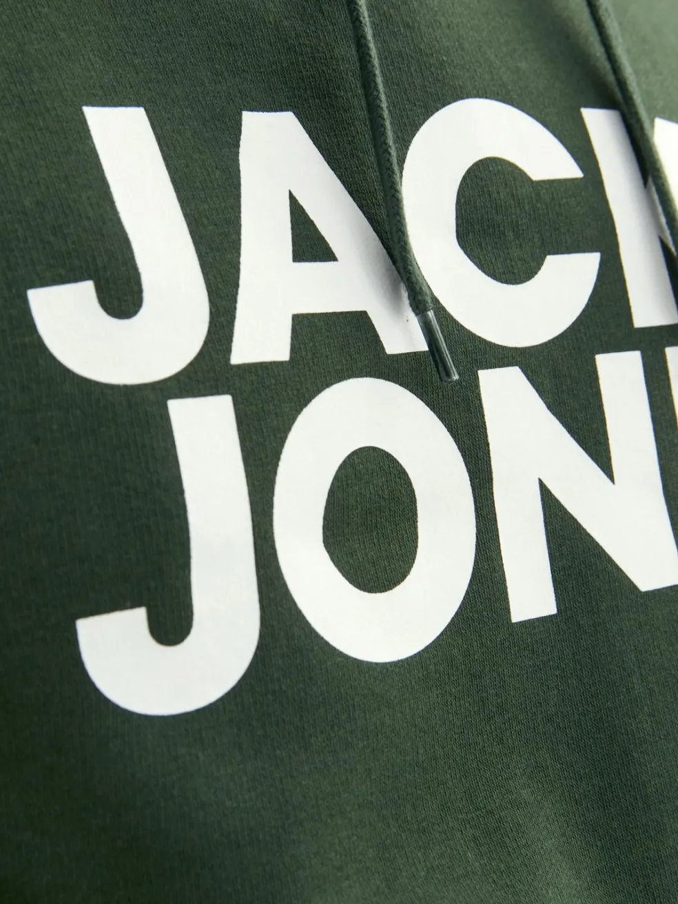 JACK & JONES Corp logo sweat hood regular fit, heren hoodie katoenmengsel met capuchon, groen grote print