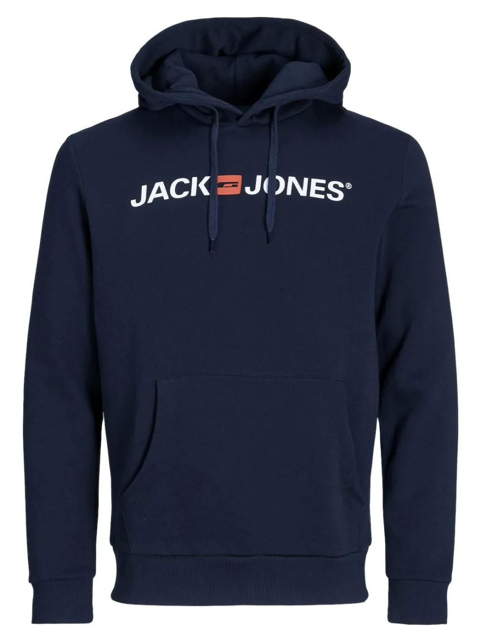 JACK & JONES Corp old logo sweat hood slim fit, heren hoodie katoenmengsel met capuchon, blauw