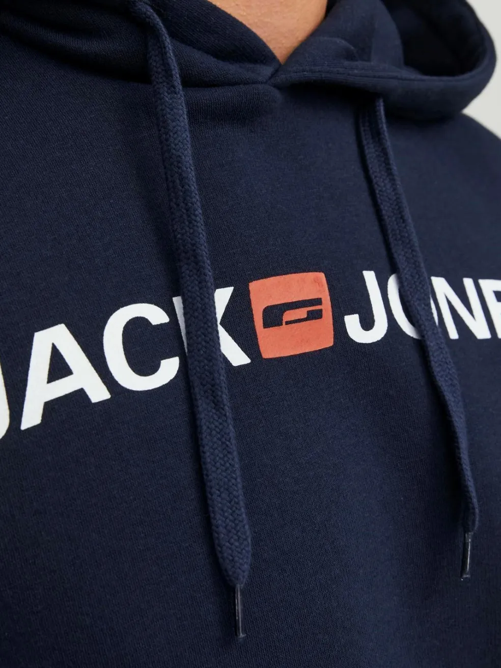 JACK & JONES Corp old logo sweat hood slim fit, heren hoodie katoenmengsel met capuchon, blauw