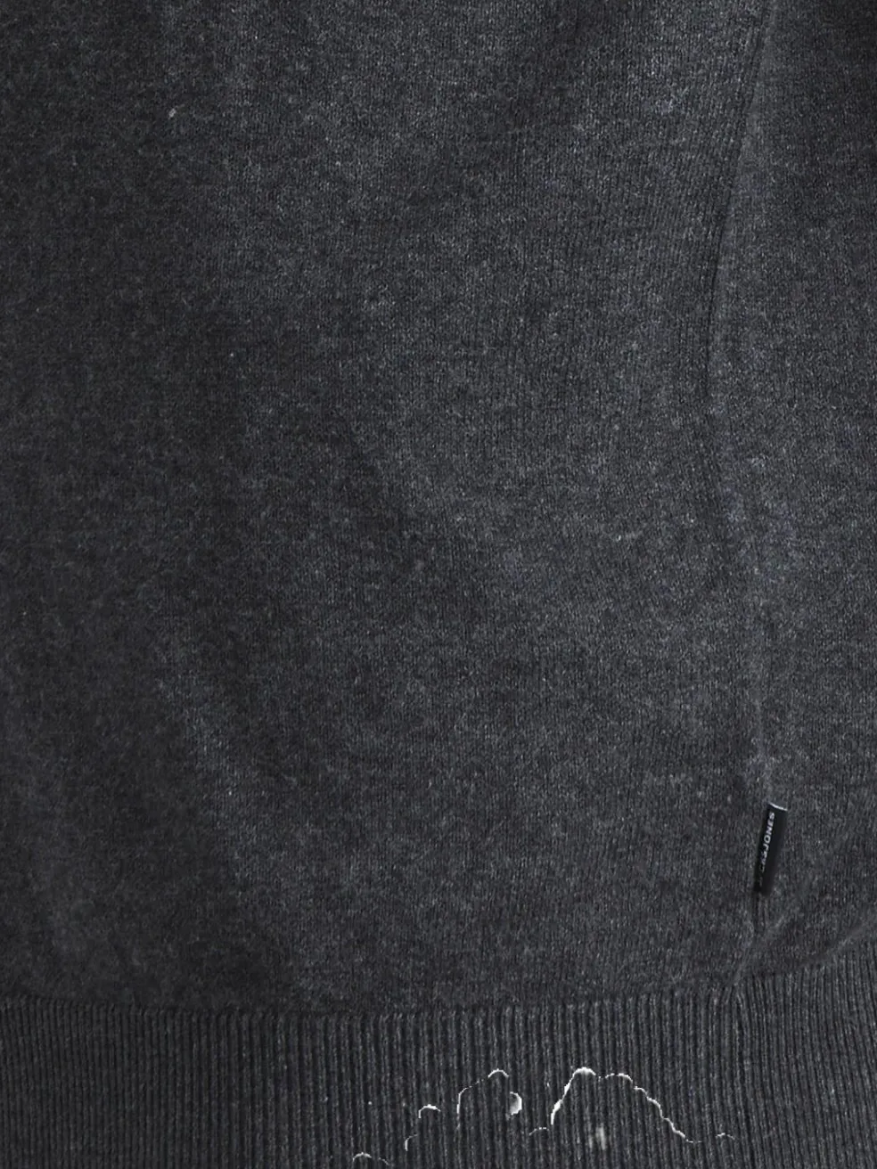 JACK & JONES Emil knit crew neck slim fit, heren pullover viscosemengsel met O-hals, donkergrijs melange