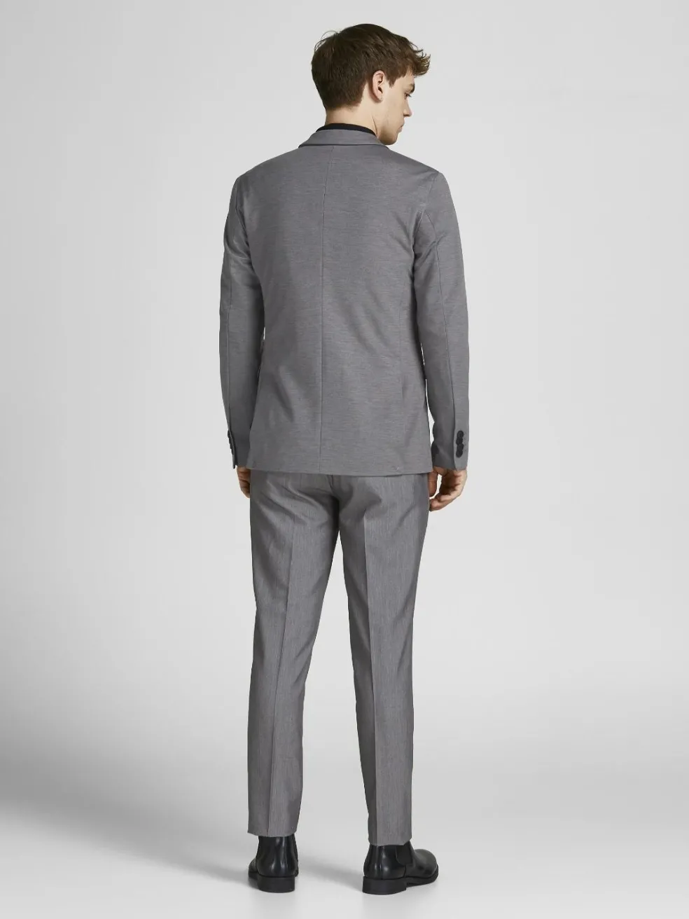JACK & JONES Franco Trouser slim fit, heren pantalon, lichtgrijs melange