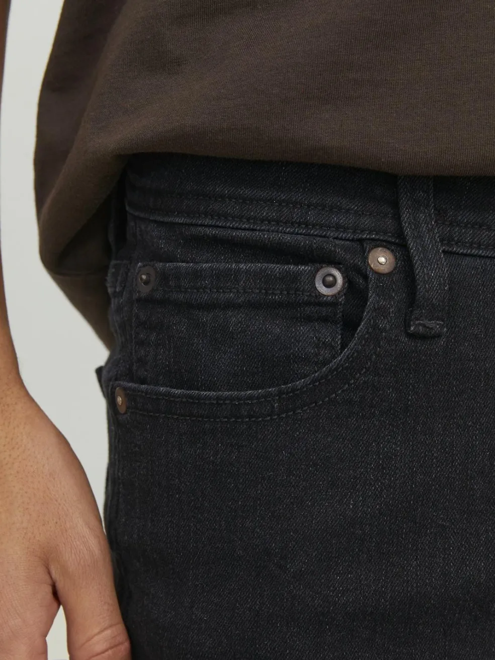 JACK & JONES Glenn Original loose fit, heren jeans, zwart denim