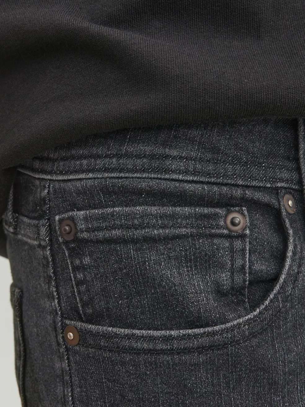 JACK & JONES Glenn Original loose fit, heren jeans, zwart denim