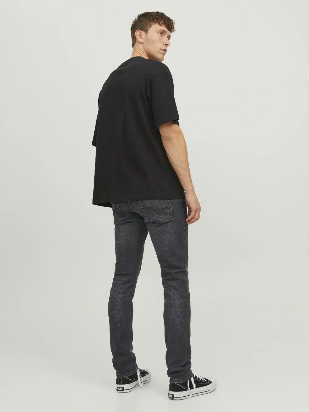 JACK & JONES Glenn Original loose fit, heren jeans, zwart denim