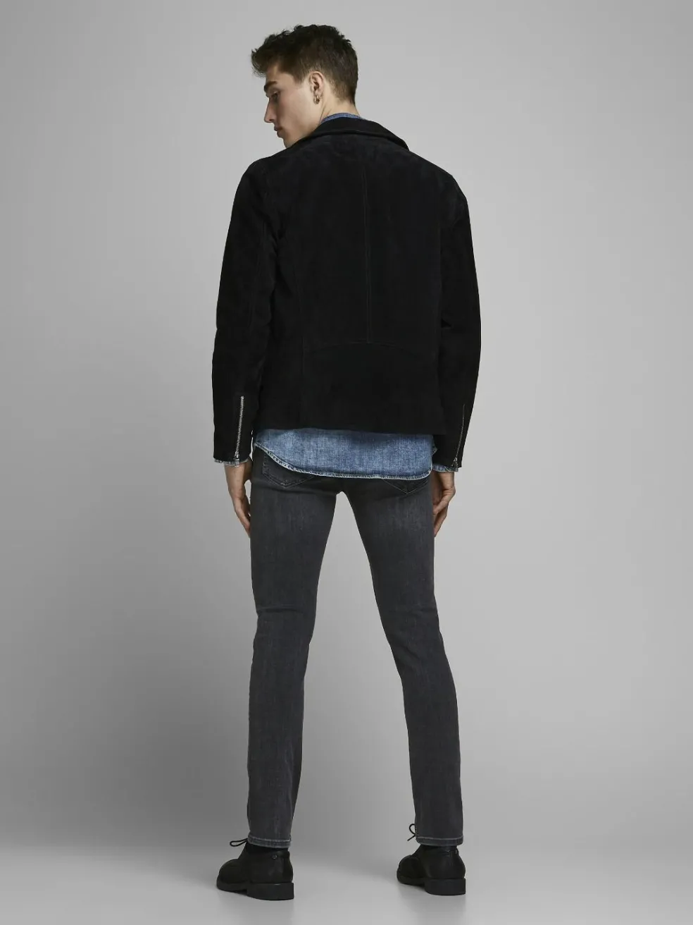JACK & JONES Glenn Original loose fit, heren jeans, zwart denim