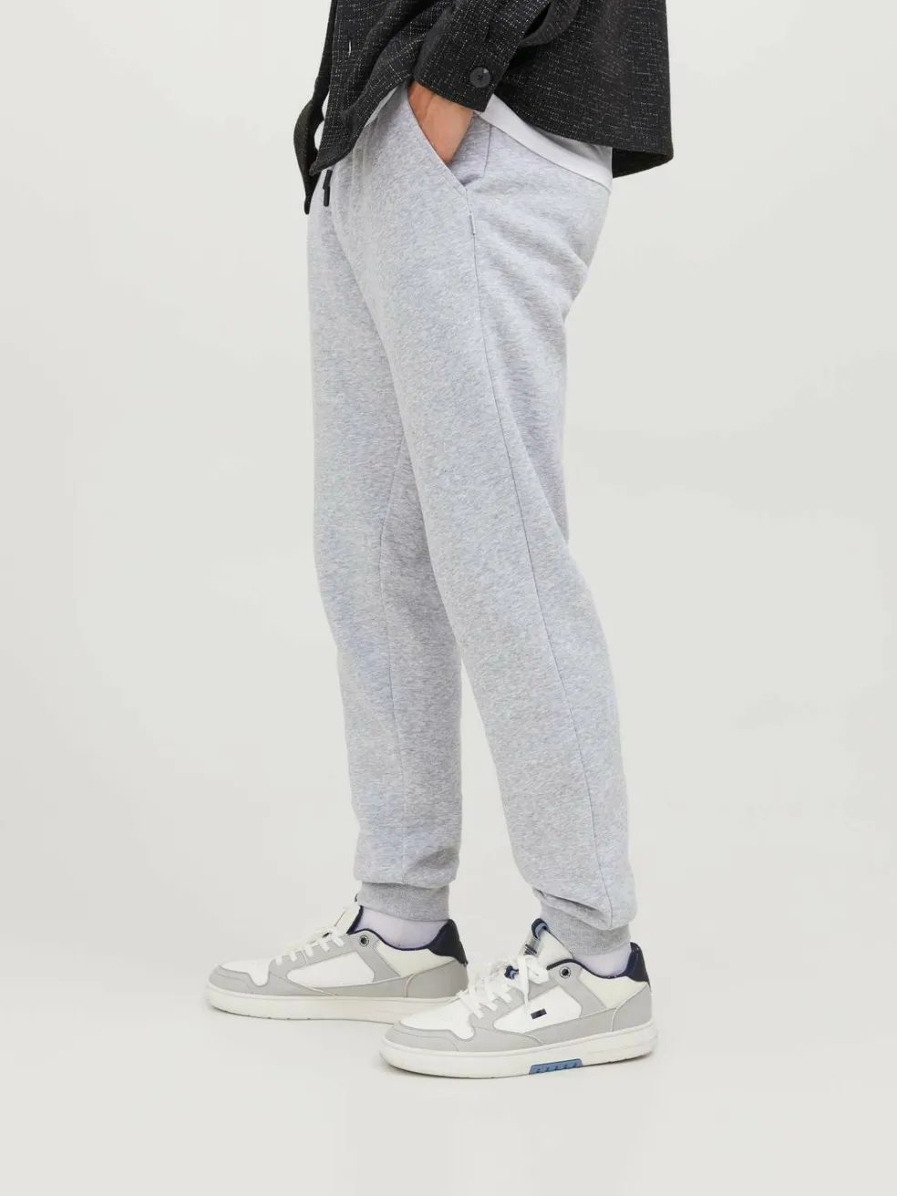 JACK & JONES Gordon Bradley Sweat Pant regular fit, heren joggingbroek, lichtgrijs melange