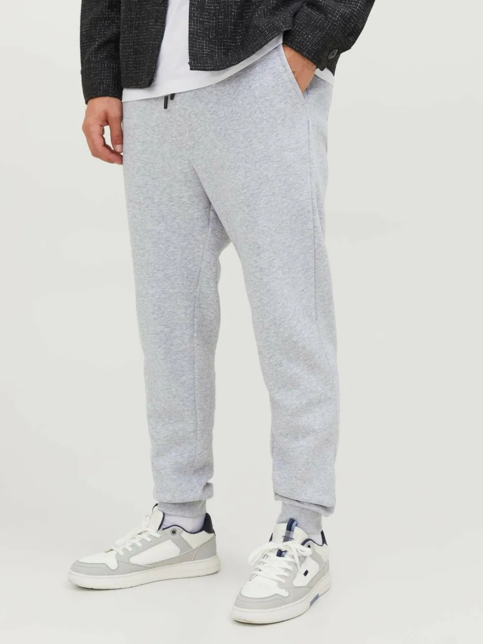 JACK & JONES Gordon Bradley Sweat Pant regular fit, heren joggingbroek, lichtgrijs melange