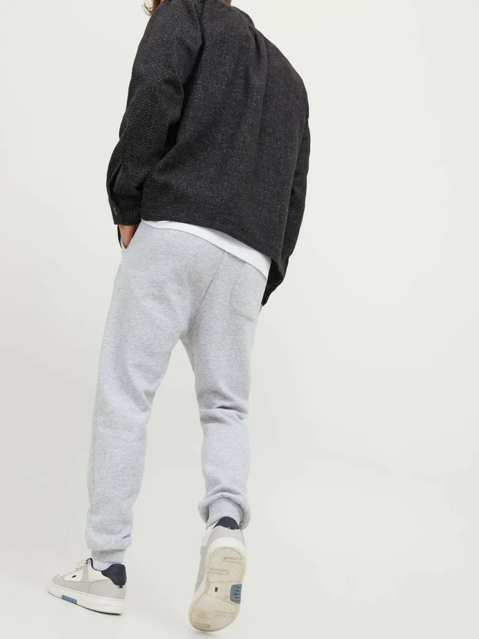 JACK & JONES Gordon Bradley Sweat Pant regular fit, heren joggingbroek, lichtgrijs melange