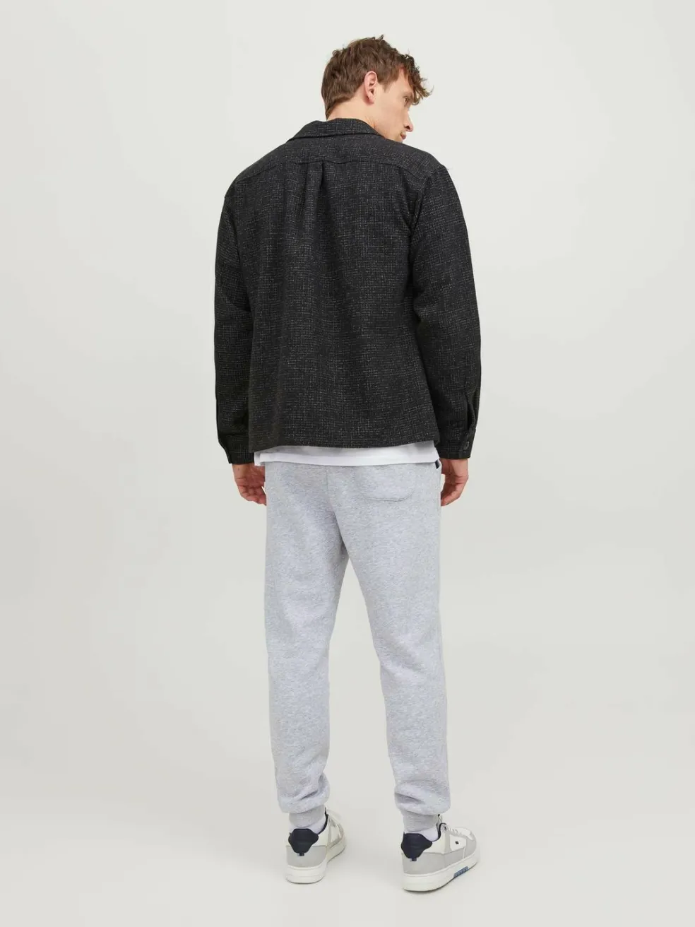 JACK & JONES Gordon Bradley Sweat Pant regular fit, heren joggingbroek, lichtgrijs melange