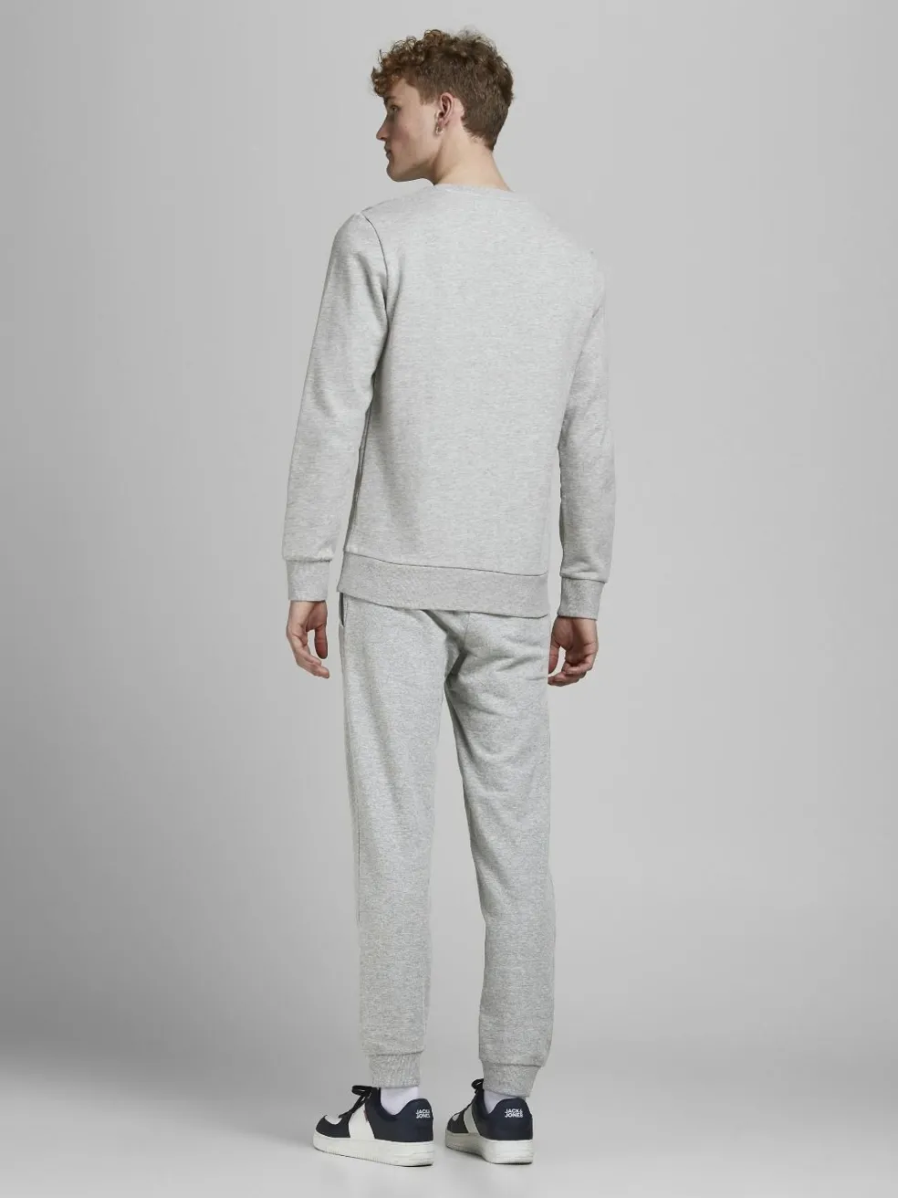 JACK & JONES Gordon Shark Sweat Pants regular fit, heren joggingbroek, lichtgrijs melange