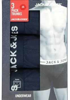 Jack & Jones heren boxers Jacanthony trunks (3-pack), navy blauw