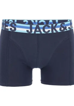 Jack & Jones heren boxers Jachenrik trunks (3-pack), blauw uni en dessin