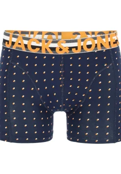 Jack & Jones heren boxers Jachenrik trunks (3-pack), blauw uni en dessin