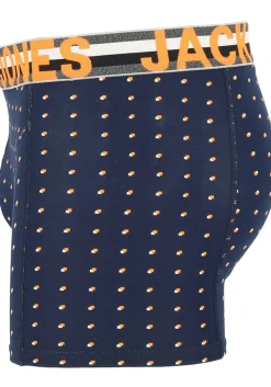 Jack & Jones heren boxers Jachenrik trunks (3-pack), blauw uni en dessin