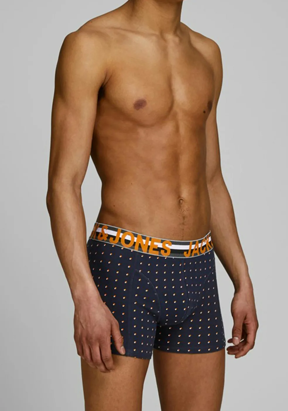 Jack & Jones heren boxers Jachenrik trunks (3-pack), blauw uni en dessin
