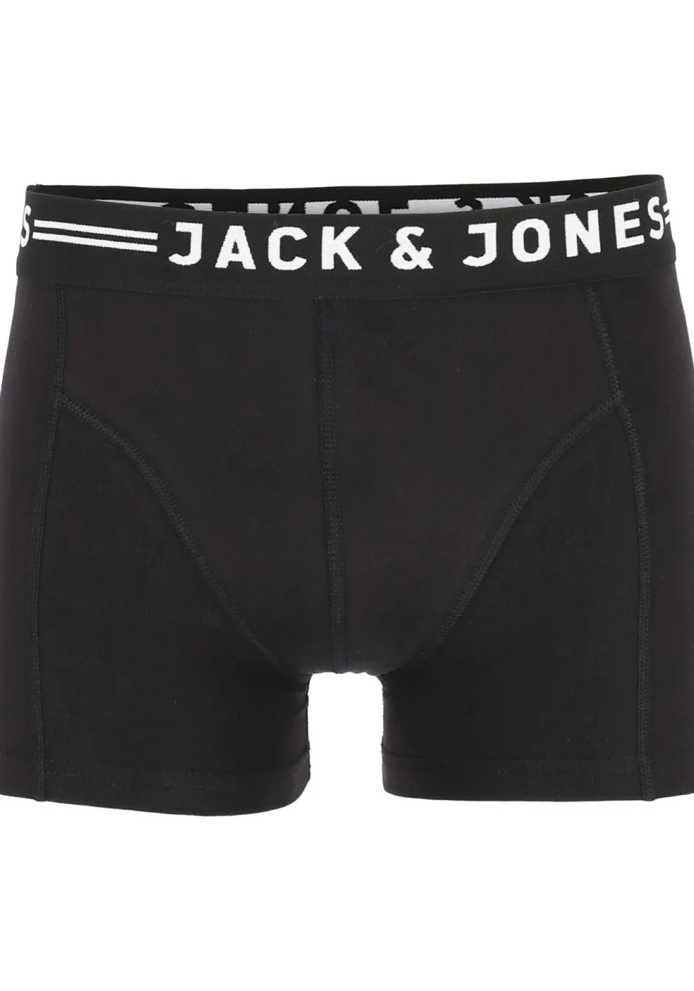 Jack & Jones heren boxers Sense trunks (3-pack), zwart met zwarte band