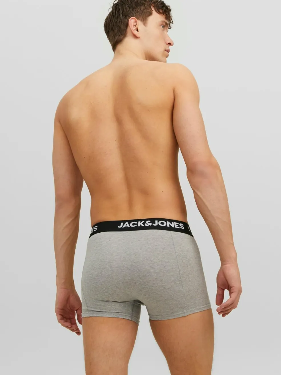 JACK & JONES Jacanthony trunks (3-pack), heren boxers normale lengte, zwart, blauw en grijs