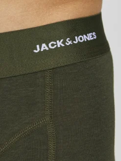JACK & JONES Jacbasic bamboo trunks (3-pack), heren boxers normale lengte, groen, blauw, grijs en zwart