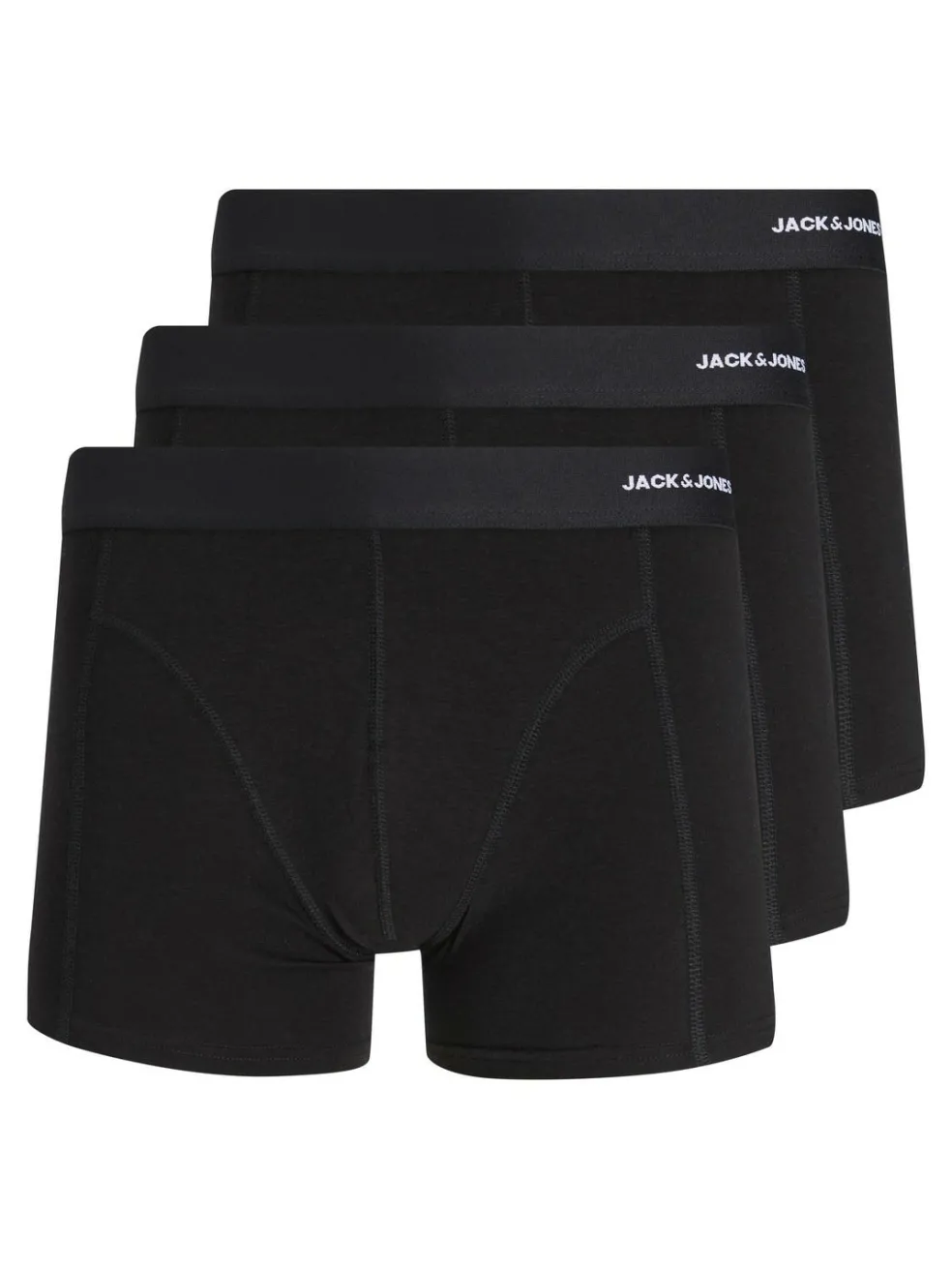 JACK & JONES Jacbasic bamboo trunks (3-pack), heren boxers normale lengte, zwart