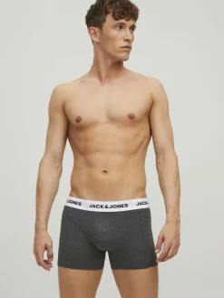 JACK & JONES Jacbasic trunks (5-pack), heren boxers normale lengte, groen, blauw, grijs en zwart