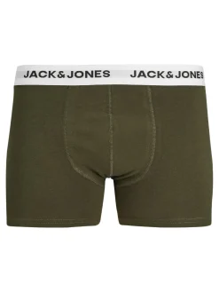 JACK & JONES Jacbasic trunks (5-pack), heren boxers normale lengte, groen, blauw, grijs en zwart