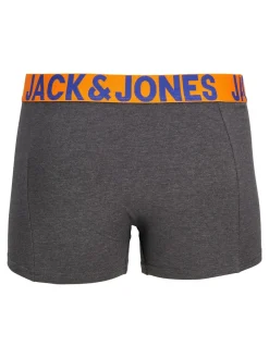 JACK & JONES Jaccrazy solid trunks (3-pack), heren boxers normale lengte, zwart en blauw