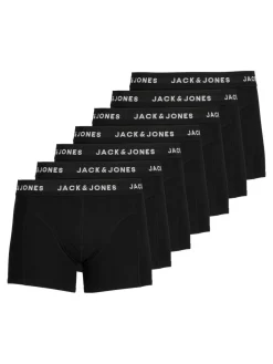 JACK & JONES Jachuey trunks (7-pack), heren boxers normale lengte, zwart