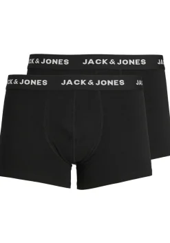 JACK & JONES Jacjon trunks (2-pack), heren boxers normale lengte, zwart