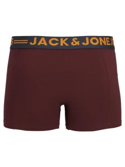 JACK & JONES Jaclichfield trunks (3-pack), heren boxers normale lengte, donkerrood