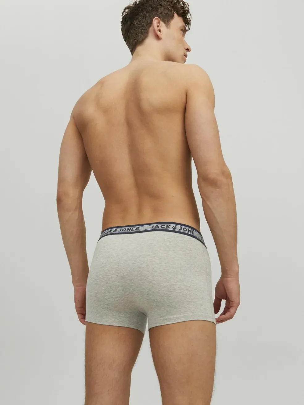 JACK & JONES Jacoliver trunks (5-pack), heren boxers normale lengte, zwart, groen, grijs, donkerrood en blauw