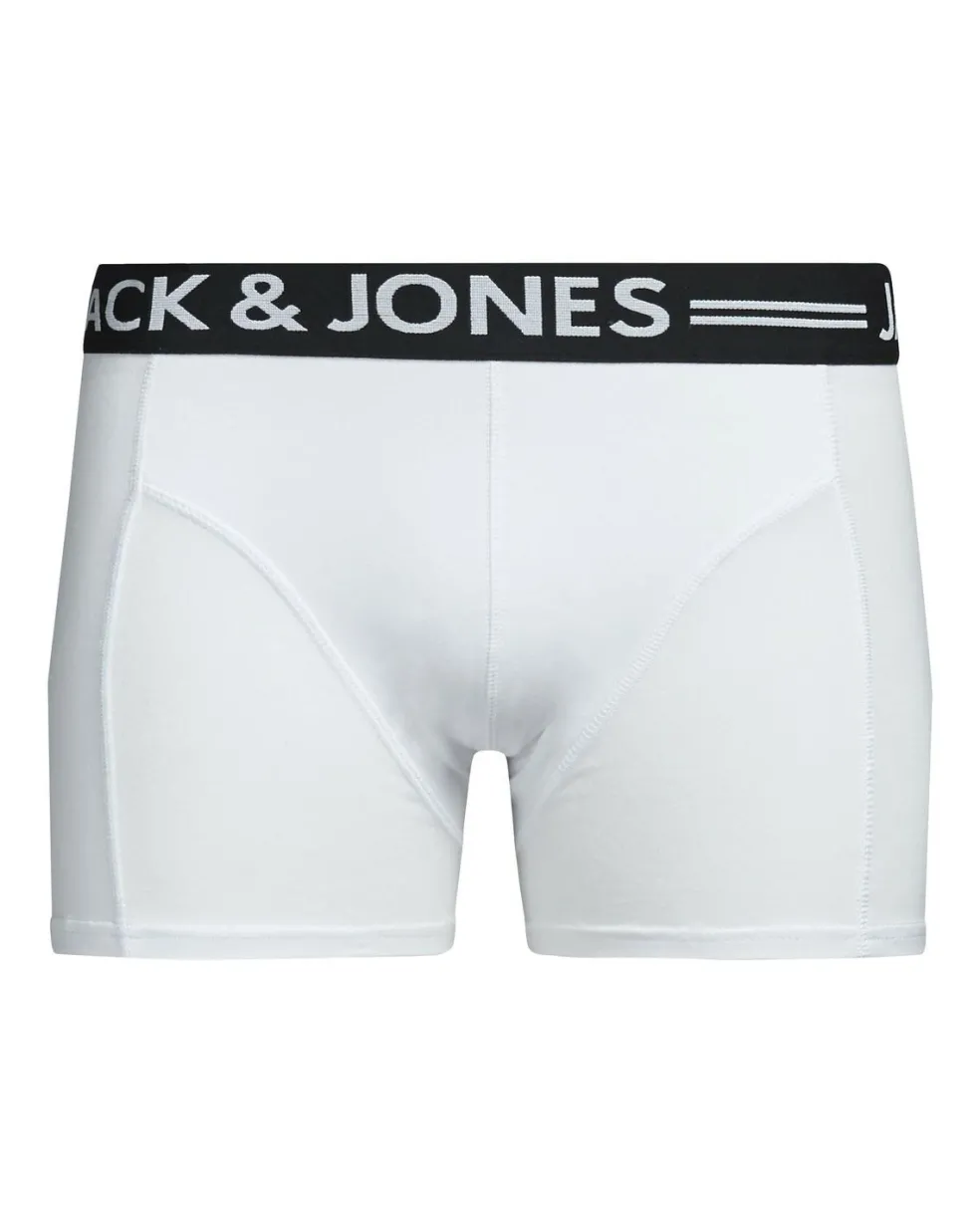 JACK & JONES Jacsense trunks (1-pack), heren boxer normale lengte, wit