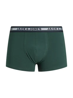 JACK & JONES Jacsolid trunks (10-pack), heren boxers normale lengte, zwart, groen, blauw, donkerrood en grijs