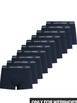 JACK & JONES Jacsolid trunks (10-pack), heren boxers, blauw
